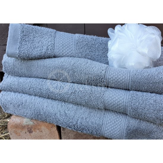 Cotton terry towel grey